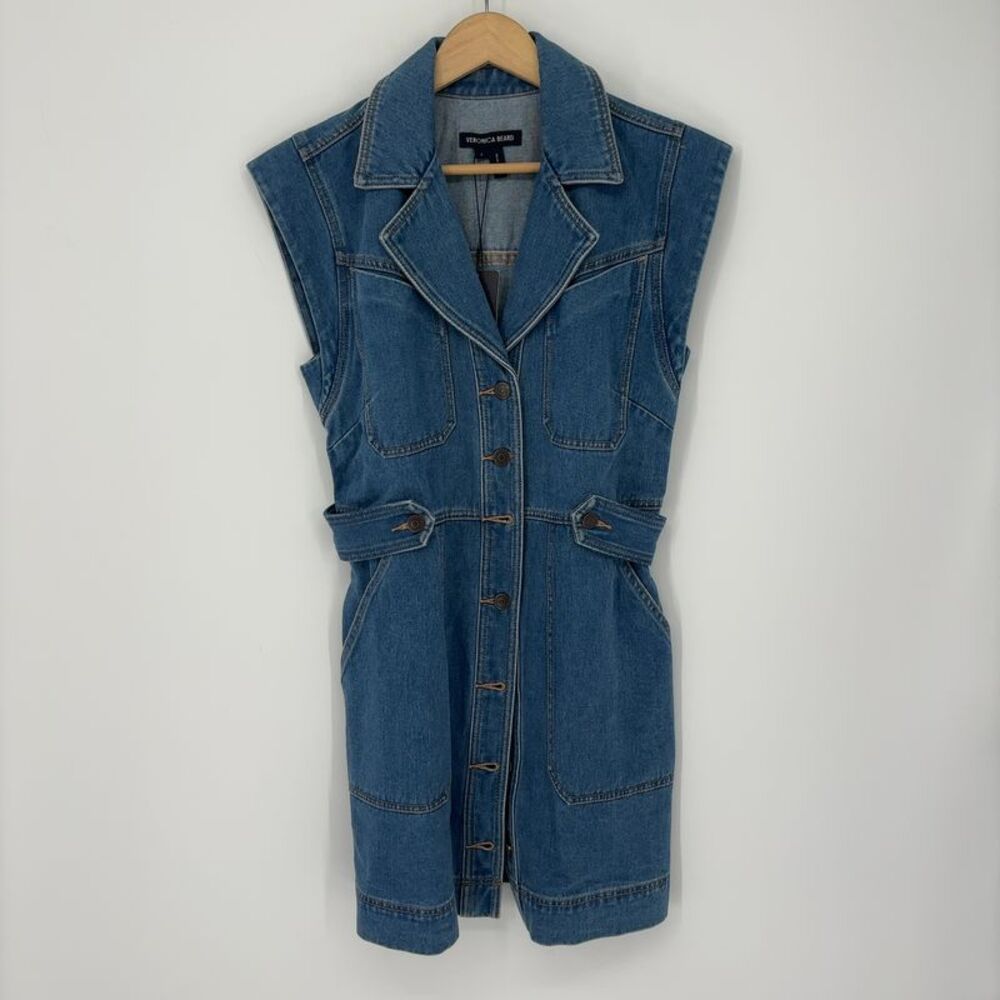 Veronica Beard Denim Dress in Light Cornflower